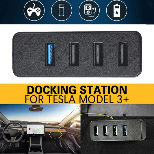 Docking Station for Tesla New  Highland Glove Box Usb Hub Expansion Dock Fast Charging New Model3 Car Accessories 2 I2f3