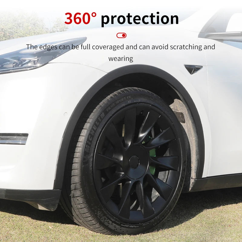 4PCS/Set 20inch Hub Protection Ring Wheel Cover Design For Tesla Model Y Hight Performance Protective Full Rim Cover Accessories