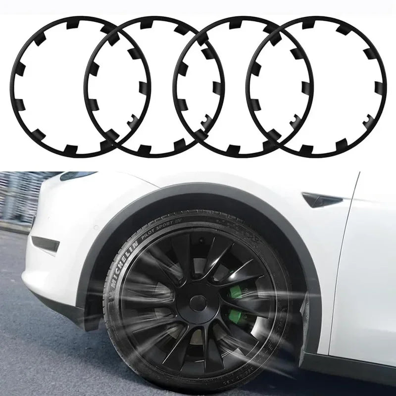 For Tesla Model Y 20 Inch Rim Wheel Hub Protection Patch Protectors ABS Wheel Guard Covers Accessories Auto Exterior 2018-2024