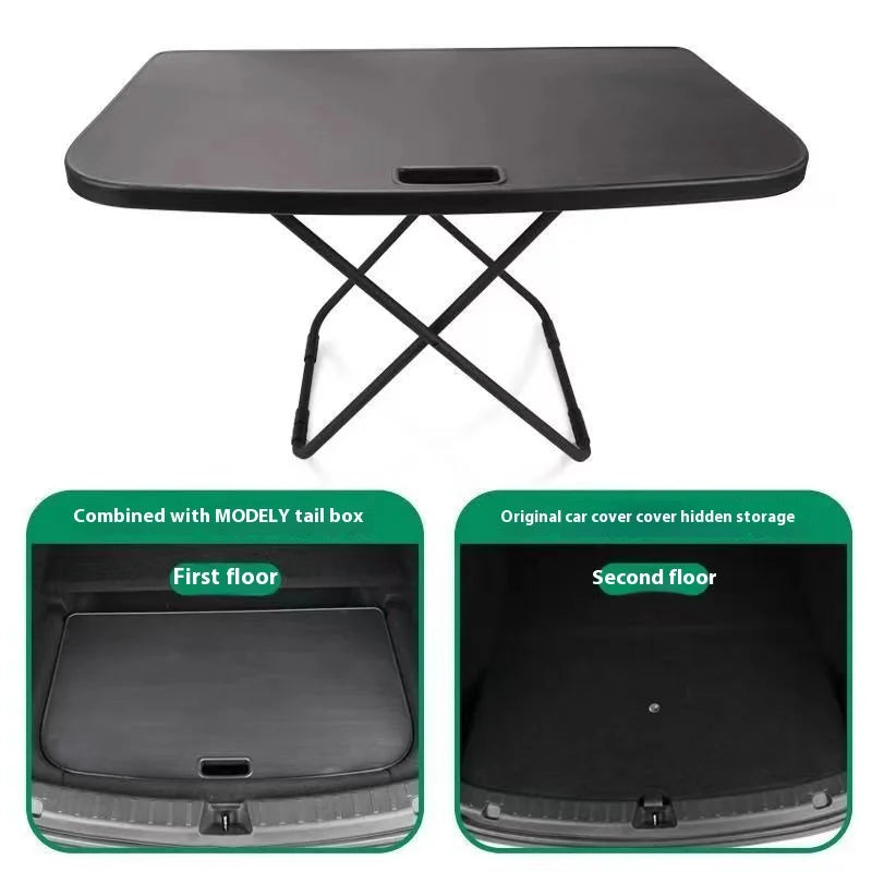 For Tesla Model Y Model 3 Travel Trunk Table Board Portable Folding Picnic Table Chairs Travel Trunk Specific Accessories