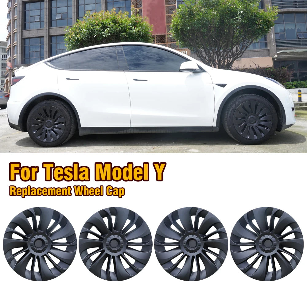 4PCS 19-Inch whirlwind Hubcap For Tesla Model Y Wheel Cap Original Car Replacement Automobile Cover Automobile Accessories 20-23