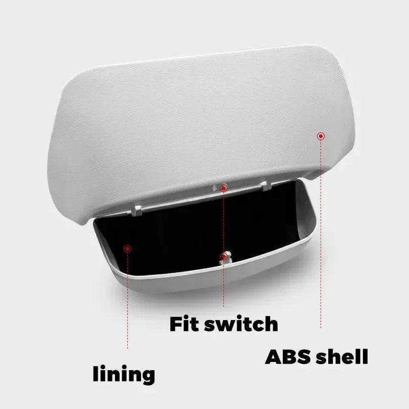 Car Glasses Box for Tesla Model Y 3 3+ Original Design Sunglasses Sun Visor Clip Card Storage Modification Accessories 2021-2024