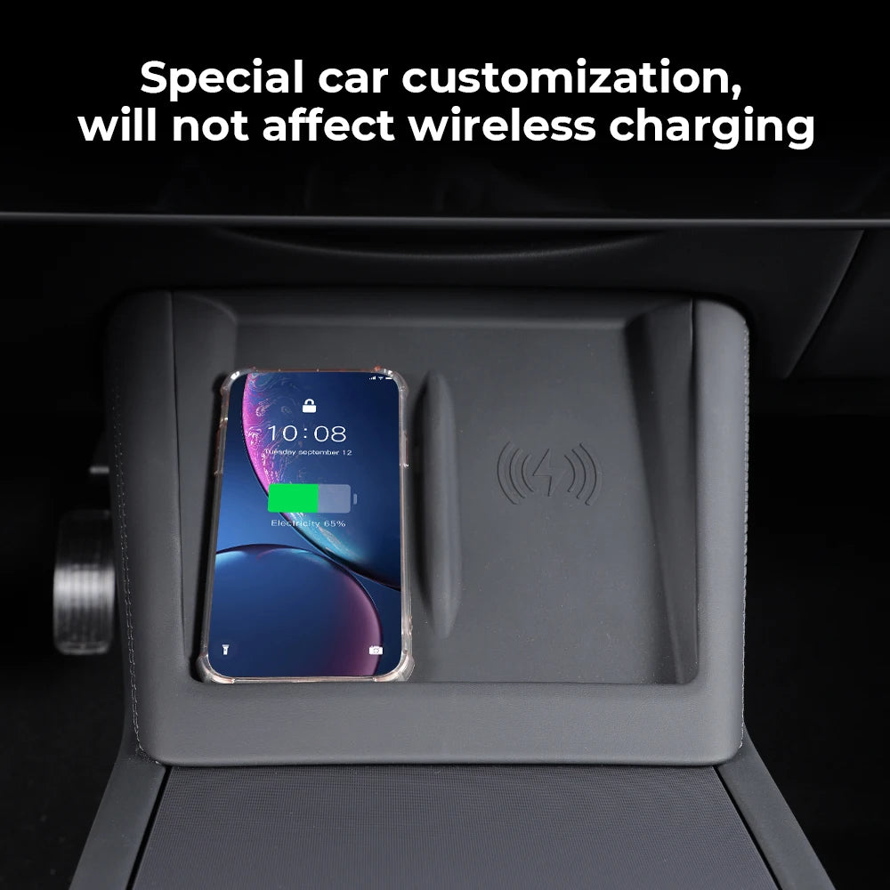 For Tesla Model 3 Highland 2024 Silicone Wireless Charging Pad Charger Protect Cover Car Accessories Non-Slip Dust-Proof Mat